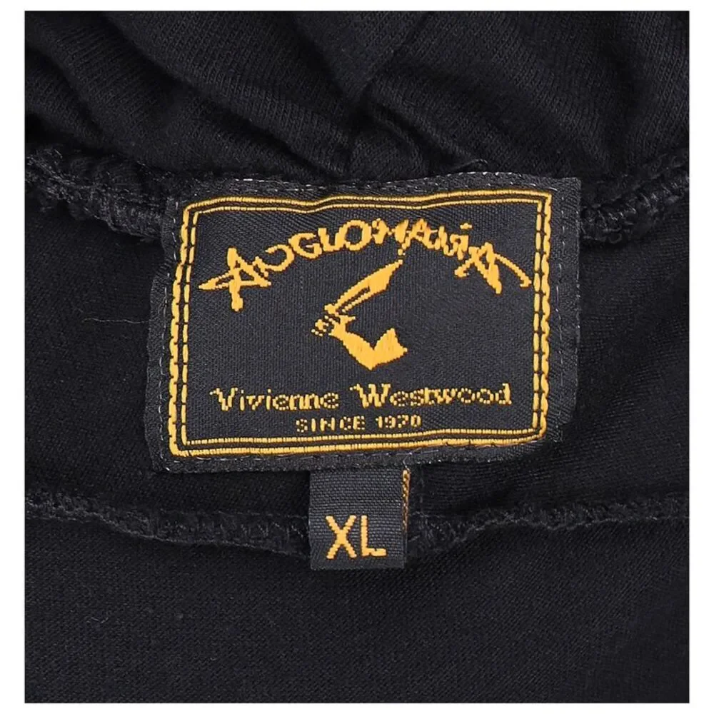 Vivienne Westwood Anglomania Draped Dress in Black Cotton_10